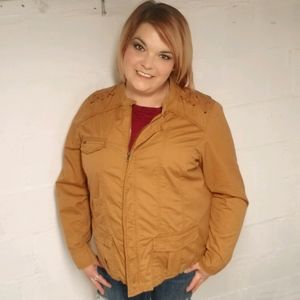 Maurices jacket blazer rust brown plus size 2X